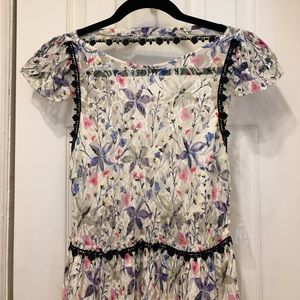 Beautiful Free People floral lace maxi dress